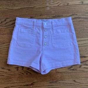 J. Crew High Waisted Lavender 4 Button Shorts
